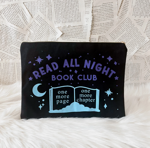 Read All Night Zipper Bag
