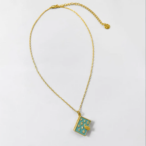 Stardust Book Locket (Aquamarine)