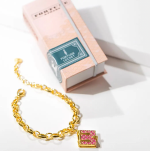 Book Charm Bracelet (Magenta)