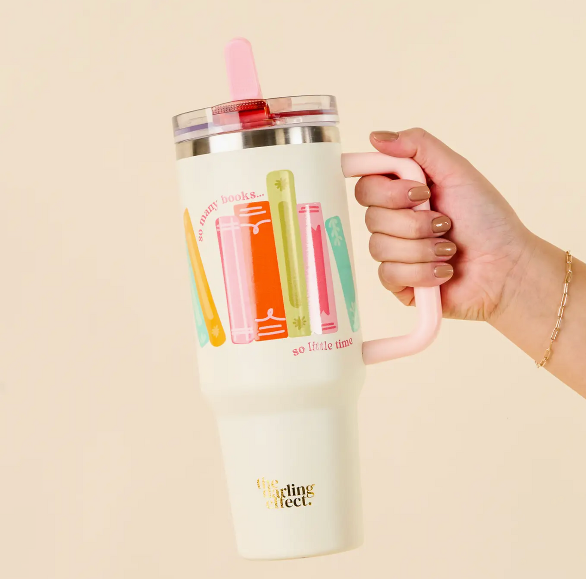 40 oz Tumbler – So Many Books, So Little Time Edition