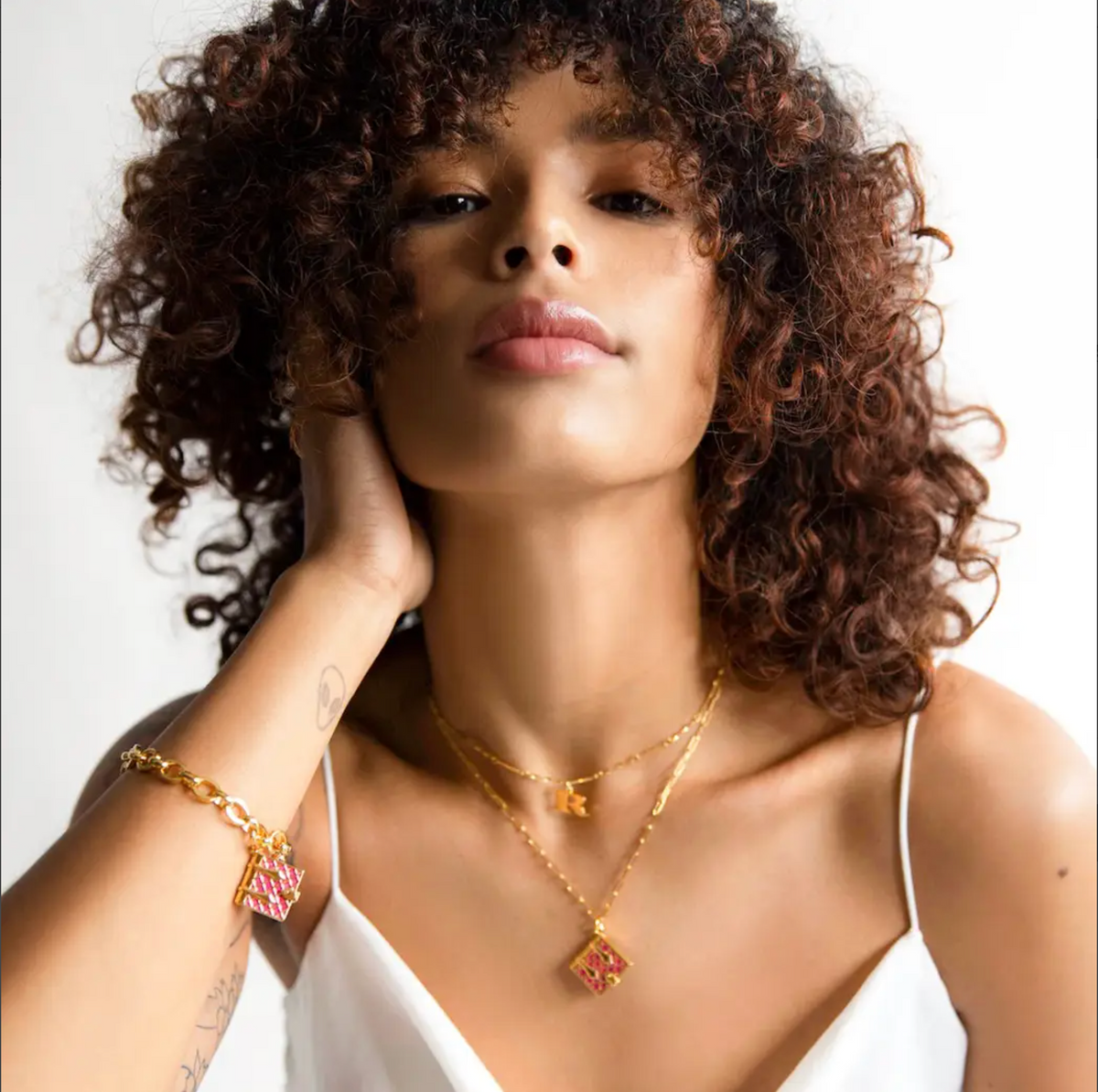 Book Charm Bracelet (Magenta)