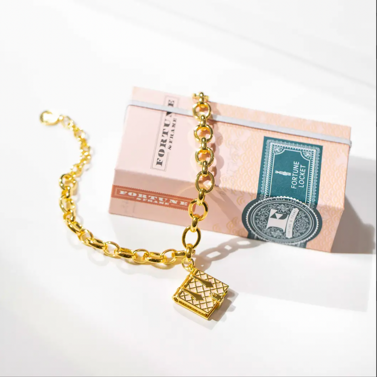 Book Charm Bracelet (Mother of Pearl)